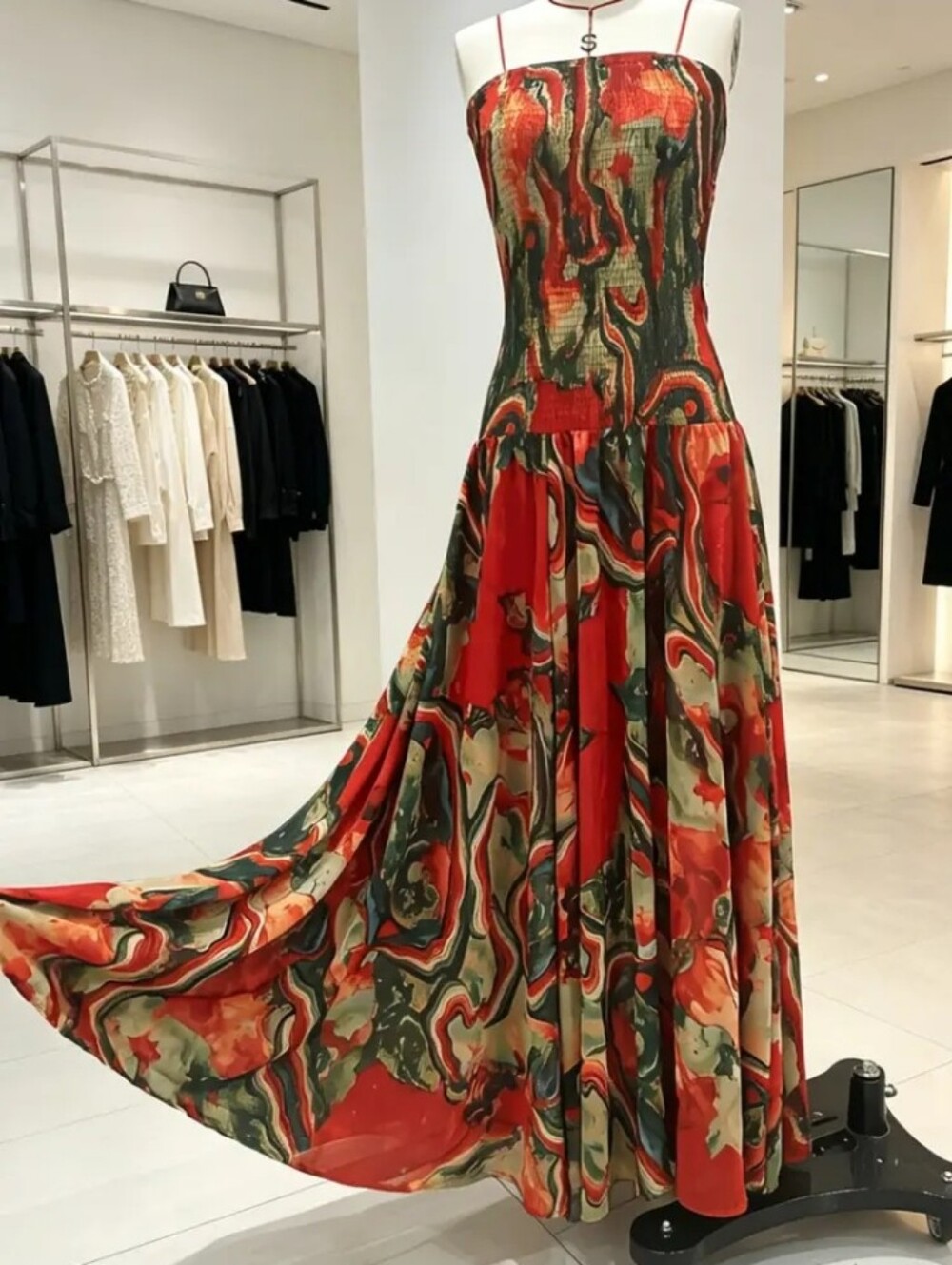 Clothh Spring Dresses | Womens Spring Summer Flared Hem Gown Dress Soft Fabric ...